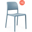 Комплект пластиковых стульев Nardi Bora Bistrot Set 4 стеклопластик голубой Фото 3