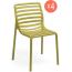 Комплект пластиковых стульев Nardi Doga Bistrot Set 4 стеклопластик грушевый Фото 3