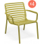 Комплект пластиковых кресел Nardi Doga Relax Set 4 стеклопластик грушевый Фото 2