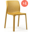 Комплект пластиковых стульев Nardi Bit Set 4 стеклопластик горчичный Фото 1