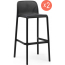 Комплект пластиковых барных стульев Nardi Lido Set 2 стеклопластик антрацит Фото 1