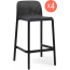 Комплект пластиковых полубарных стульев Nardi Lido Mini Set 4 стеклопластик антрацит Фото 2