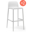 Комплект пластиковых барных стульев Nardi Faro Set 2 стеклопластик белый Фото 1