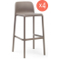 Комплект пластиковых барных стульев Nardi Faro Set 4 стеклопластик тортора Фото 2