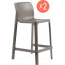 Комплект пластиковых полубарных стульев Nardi Net Stool Mini Set 2 стеклопластик тортора Фото 2