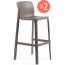 Комплект пластиковых барных стульев Nardi Net Stool Set 2 стеклопластик тортора Фото 3