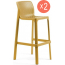 Комплект пластиковых барных стульев Nardi Net Stool Set 2 стеклопластик горчичный Фото 4