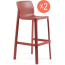 Комплект пластиковых барных стульев Nardi Net Stool Set 2 стеклопластик коралловый Фото 5