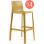 Комплект пластиковых барных стульев Nardi Net Stool Set 4 стеклопластик горчичный Фото 4