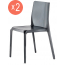 Комплект прозрачных стульев PEDRALI Blitz Set 2 поликарбонат серый Фото 2