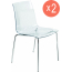 Комплект прозрачных стульев PAPATYA X-Treme S Set 2 сталь, поликарбонат хромированный, прозрачный Фото 4