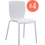 Комплект пластиковых стульев Siesta Contract Mio Set 4 сталь, полипропилен белый Фото 1
