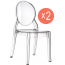Комплект прозрачных стульев Siesta Contract Elizabeth Set 2 поликарбонат прозрачный Фото 1