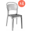 Комплект прозрачных стульев Siesta Contract Bee Set 4 поликарбонат прозрачный Фото 1