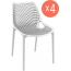 Комплект пластиковых стульев Siesta Contract Air Set 4 стеклопластик белый Фото 1