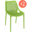 Комплект пластиковых стульев Siesta Contract Air Set 2 стеклопластик зеленый Фото 2