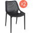 Комплект пластиковых стульев Siesta Contract Air Set 2 стеклопластик черный Фото 3