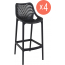 Комплект пластиковых барных стульев Siesta Contract Air Bar 75 Set 4 стеклопластик черный Фото 2