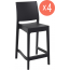 Комплект пластиковых полубарных стульев Siesta Contract Maya Bar 65 Set 4 стеклопластик черный Фото 3