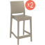 Комплект пластиковых полубарных стульев Siesta Contract Maya Bar 65 Set 2 стеклопластик бежевый Фото 4
