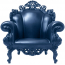 Кресло пластиковое Magis Magis Proust полиэтилен синий Фото 3