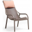 Лаунж-кресло пластиковое с подушкой Nardi Net Lounge стеклопластик, акрил тортора, розовый Фото 3