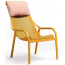 Лаунж-кресло пластиковое с подушкой Nardi Net Lounge стеклопластик, акрил горчичный, розовый Фото 5