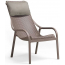 Лаунж-кресло пластиковое с подушкой Nardi Net Lounge стеклопластик, Sunbrella тортора, серый Фото 3