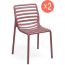 Комплект пластиковых стульев Nardi Doga Bistrot Set 2 стеклопластик марсала Фото 3