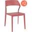 Комплект пластиковых стульев Siesta Contract Snow Set 2 стеклопластик марсала Фото 2