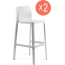 Комплект пластиковых барных стульев Nardi Net Stool Set 2 стеклопластик белый Фото 5