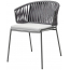 Кресло плетеное Scab Design Lisa Filo Nest сталь, роуп, ткань sunbrella антрацит, антрацит, лед Фото 3
