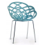 Кресло пластиковое PAPATYA Flora-ML сталь, поликарбонат хромированный, голубой матовый Фото 4