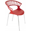 Кресло пластиковое PAPATYA Tiara сталь, стеклопластик красный Фото 2