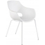 Кресло пластиковое PAPATYA Opal-ML Pro сталь, стеклопластик белый Фото 1