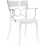 Кресло пластиковое PAPATYA Opera-K стеклопластик, поликарбонат белый, прозрачный Фото 1