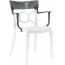 Кресло пластиковое PAPATYA Opera-K стеклопластик, поликарбонат белый, дымчатый Фото 2