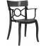 Кресло пластиковое PAPATYA Opera-K стеклопластик, поликарбонат черный, дымчатый Фото 1