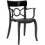 Кресло пластиковое PAPATYA Opera-K стеклопластик, поликарбонат черный Фото 3