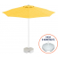 Зонт пляжный с базой на колесах THEUMBRELA SEMSIYE EVI Kiwi Clips&Base алюминий, олефин белый, желтый Фото 2