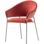 Кресло с обивкой PEDRALI Jazz сталь, ткань титановый, красный Фото 2