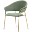 Кресло с обивкой PEDRALI Jazz сталь, ткань золотистый, зеленый Фото 2