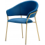 Кресло с обивкой PEDRALI Jazz сталь, ткань золотистый, синий Фото 3