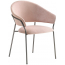 Кресло с обивкой PEDRALI Jazz сталь, ткань титановый, розовый Фото 5