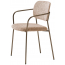 Кресло с обивкой PEDRALI Jazz сталь, ткань матовая бронза, светло-коричневый Фото 2