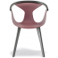 Кресло пластиковое PEDRALI Fox сталь, ясень, стеклопластик черный ясень, бордовый Фото 2