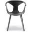 Кресло пластиковое PEDRALI Fox сталь, ясень, стеклопластик черный ясень, черный Фото 1