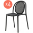 Комплект пластиковых стульев PEDRALI Remind Set 4 стеклопластик черный Фото 1