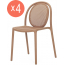 Комплект пластиковых стульев PEDRALI Remind Set 4 стеклопластик терракотовый Фото 4