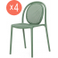 Комплект пластиковых стульев PEDRALI Remind Set 4 стеклопластик зеленый Фото 4